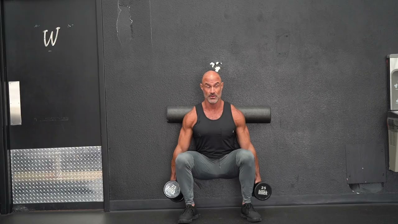DB Foam Roller Dead Squat