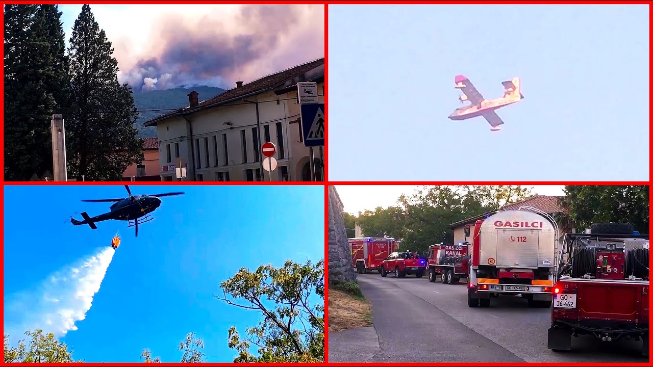 [NAJVEČJI POŽAR V SLOVENIJI] KRAS 2022 - Gasilske enote, Canadair, Helikopterji, CZ +Gasilski konvoj