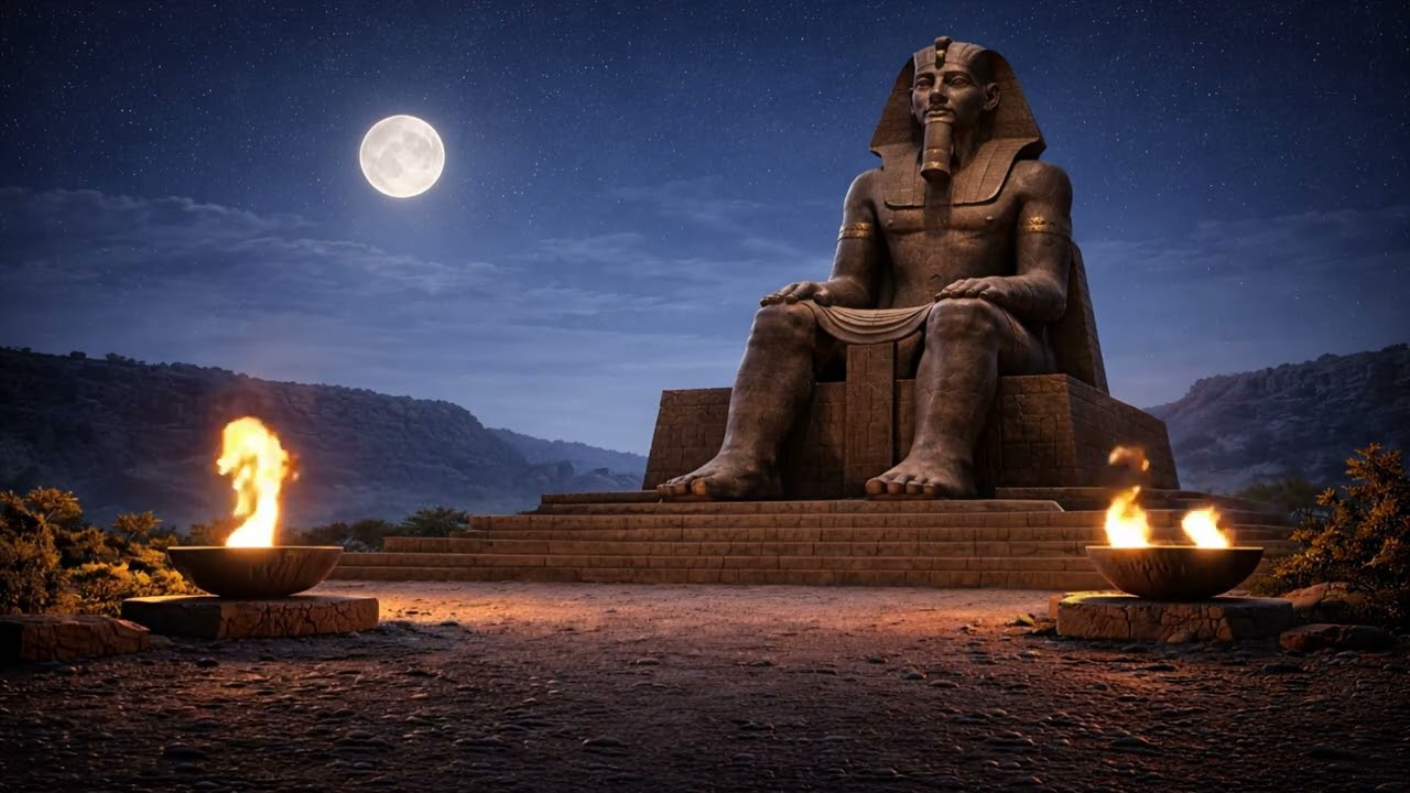 🌙🔥 Mythic Egyptian Music | Colossal Pharaoh at Night (1 Hour)