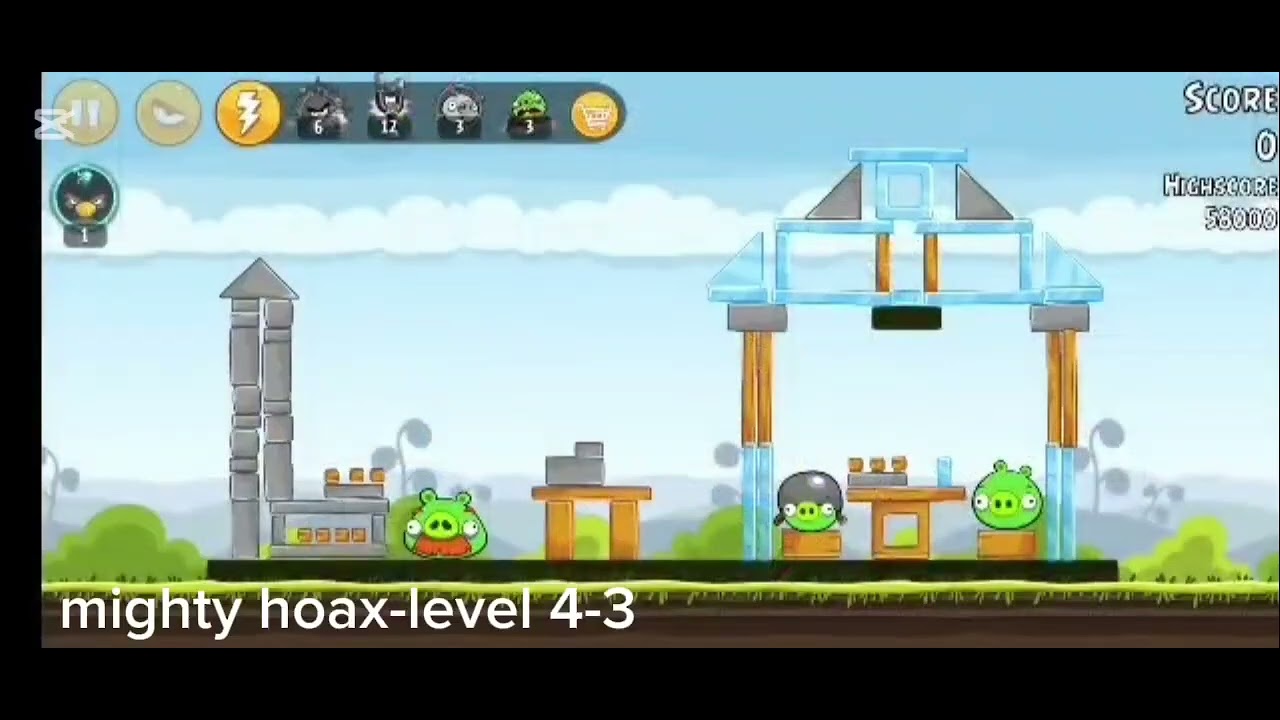 Angry birds playing levels 3-21 to 4-5