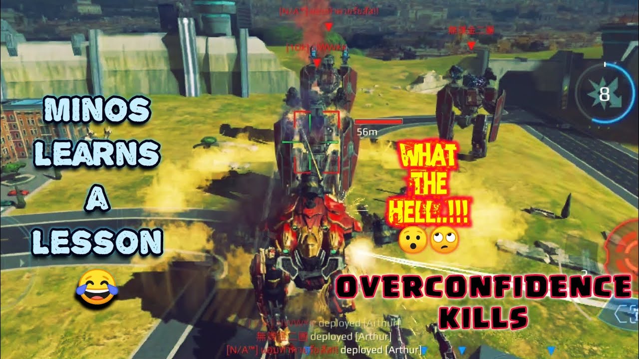 War Robots. Minos Learns a Lesson. Over-Confidence Kills. War Robots Funny Moments.