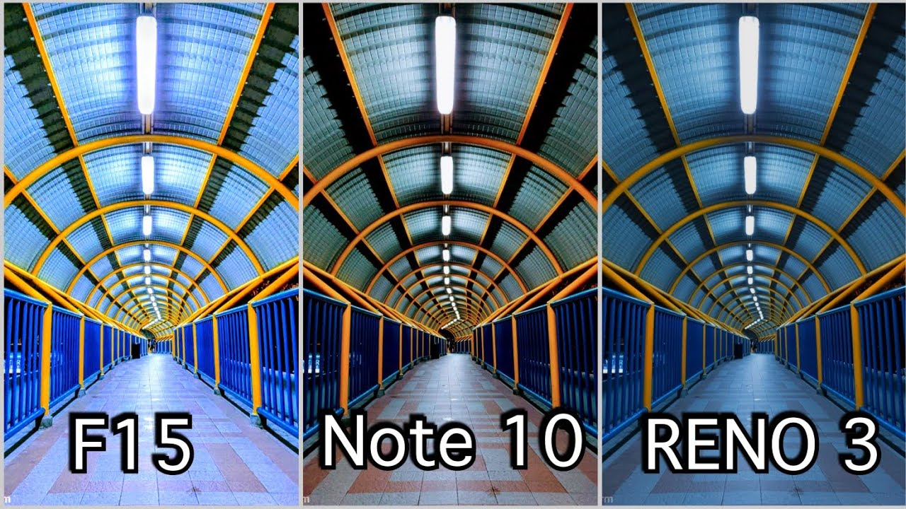 Oppo F15 VS Xiaomi Mi Note 10 VS Oppo Reno 3 Camera Test
