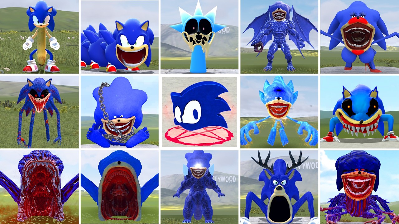 ALL SHIN SONIC TAPES FAMILY VS ALL SEA EATER SONIC, SPRUNKI FAMILY EPIC BATTLE in Garry's Mod!
