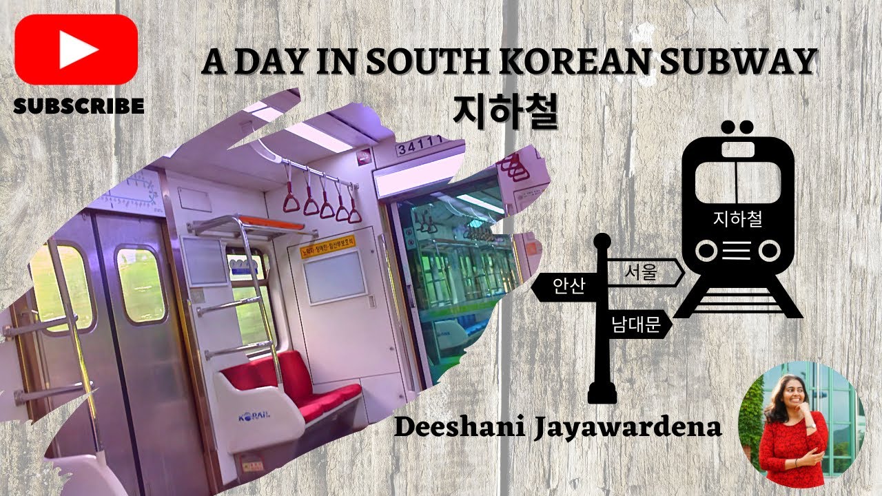 A day in the subway | South Korea train travel experience Seoul to Ansan  공항철도 지하철