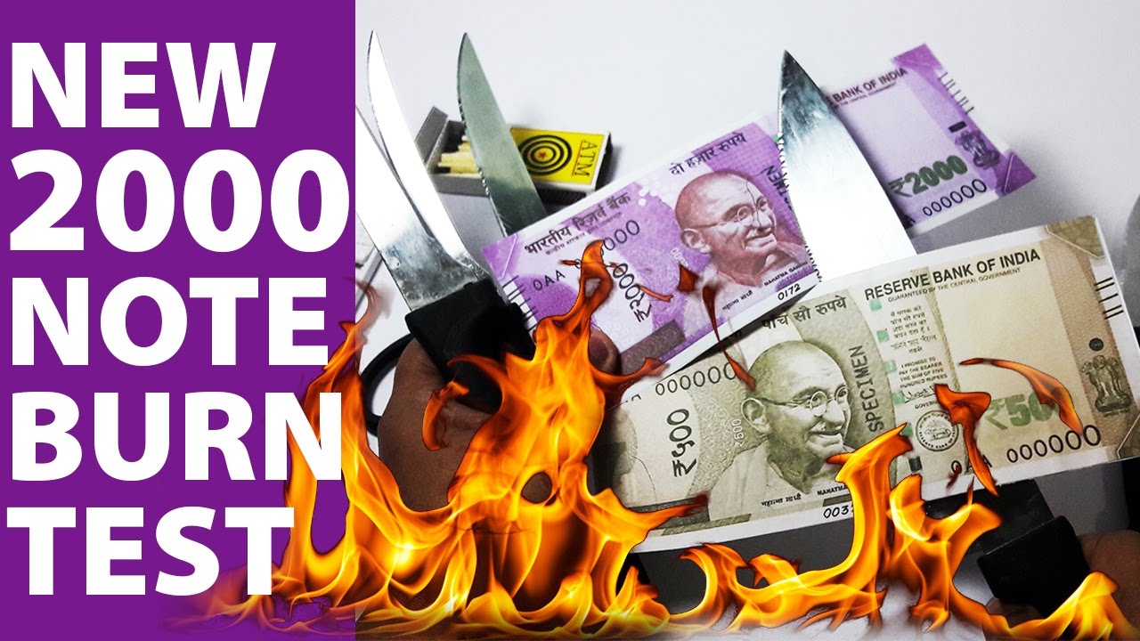 NEW Indian Rs 2000 Rupee Notes Quality testing with Fire , Check What Happend Last
