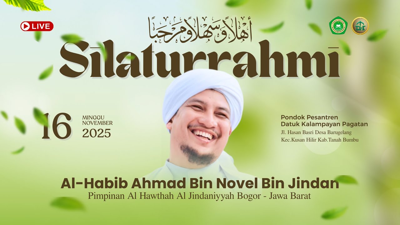 (LIVE) Silaturrahmi Al - Habib Ahmad Bin Novel Bin Jindan Ke Ponpes Datuk Kalampayan Pagatan