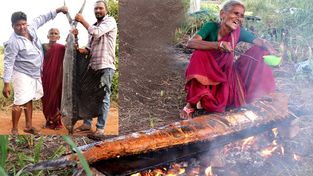 Monster KOLA Fish Fry | Giant Swordfish fry By BharathAmma |Country foods