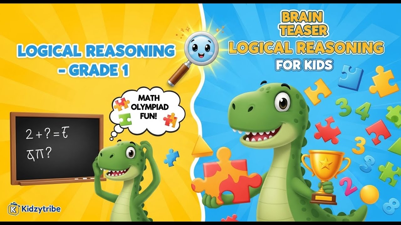 Logical Reasoning for Kids 🧩 | Dino&rsquo;s Math Olympiad Adventure (Grade 1)