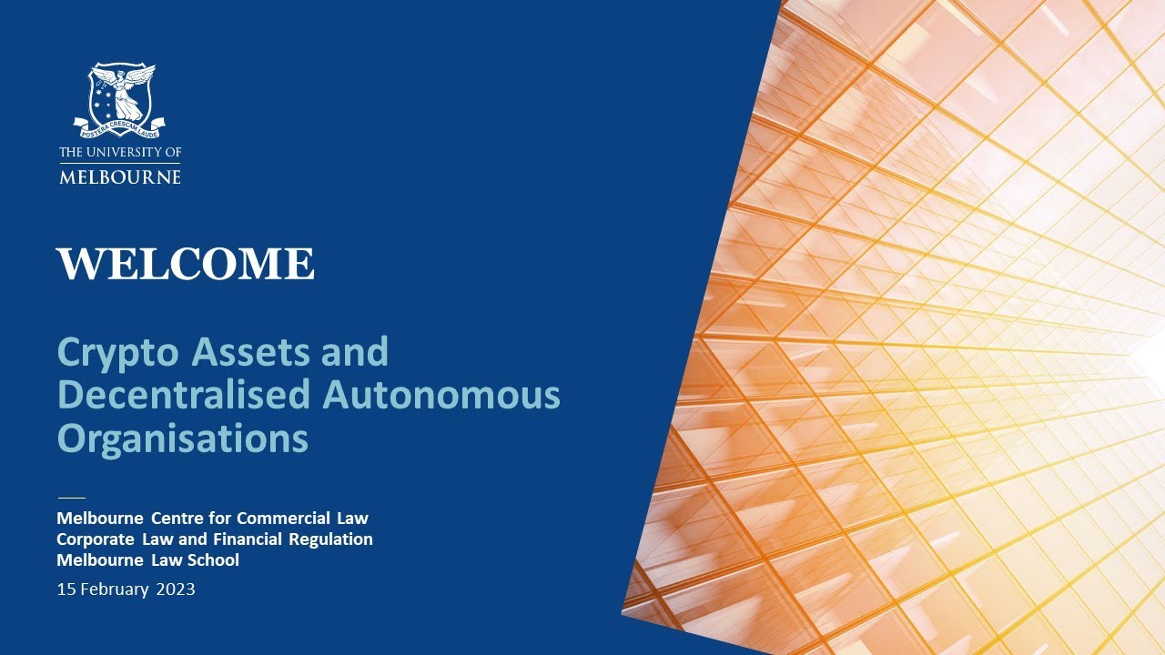 Crypto Assets and Decentralised Autonomous Organisations Webinar