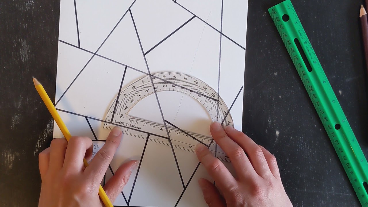 Angles and Protractor Art Project