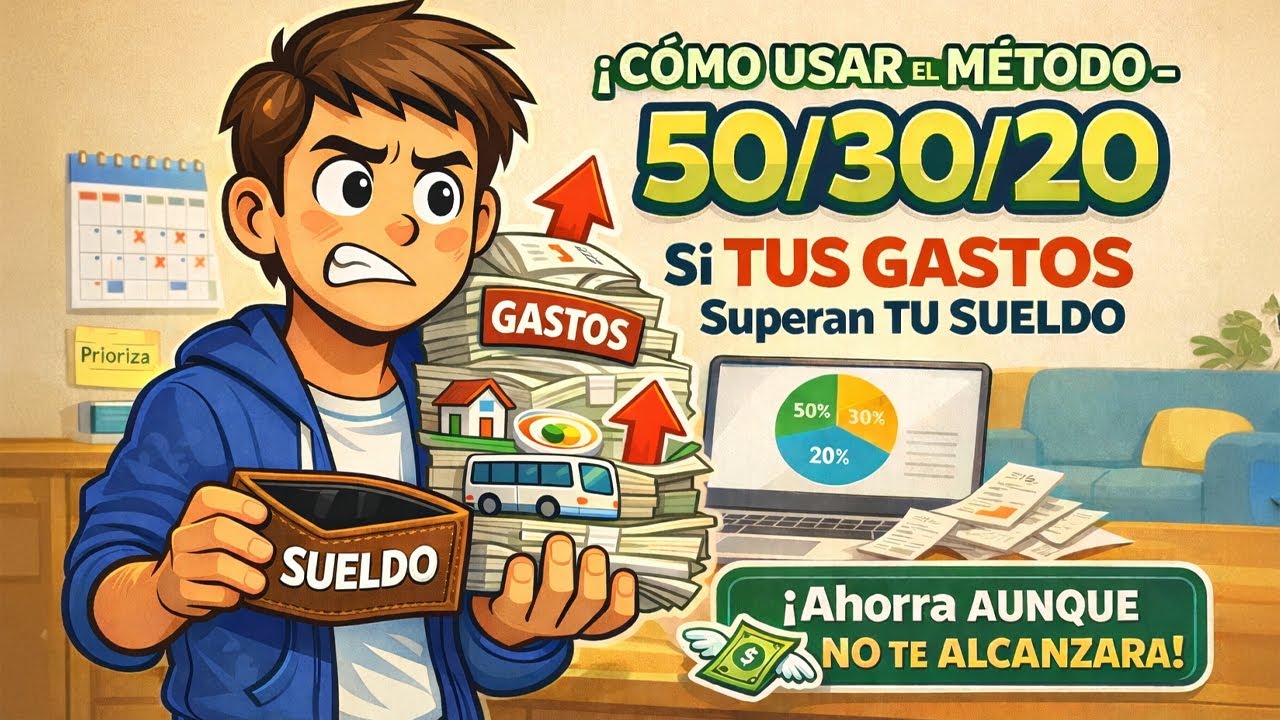 Cómo USAR el MÉTODO 50/30/20 Si TUS GASTOS Superan TU SUELDO 💸 ¡Ahorra AUNQUE NO TE ALCANZARÁ!