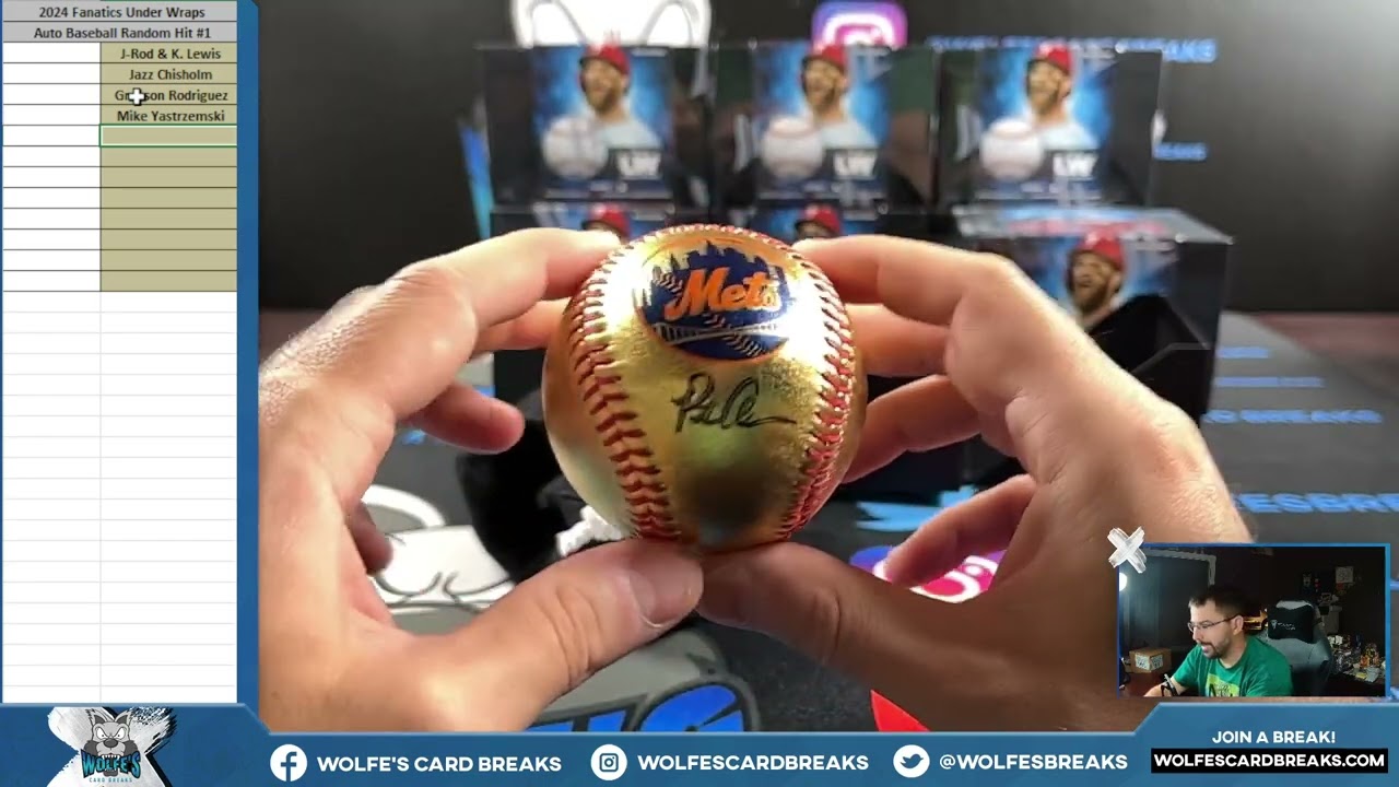 2024 Fanatics Under Wraps MLB Autographed Baseball Mystery Box 12 Box Case Random Hit Break #1