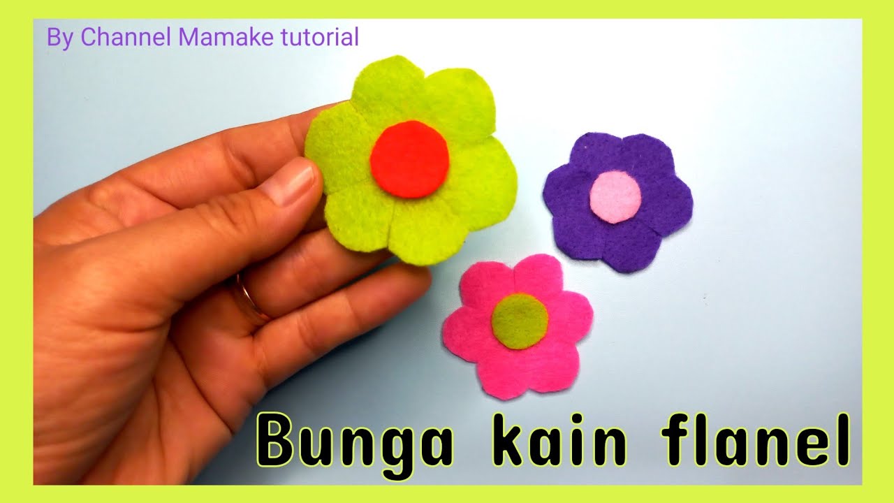 Cara membuat bunga dari kain flanel simpel