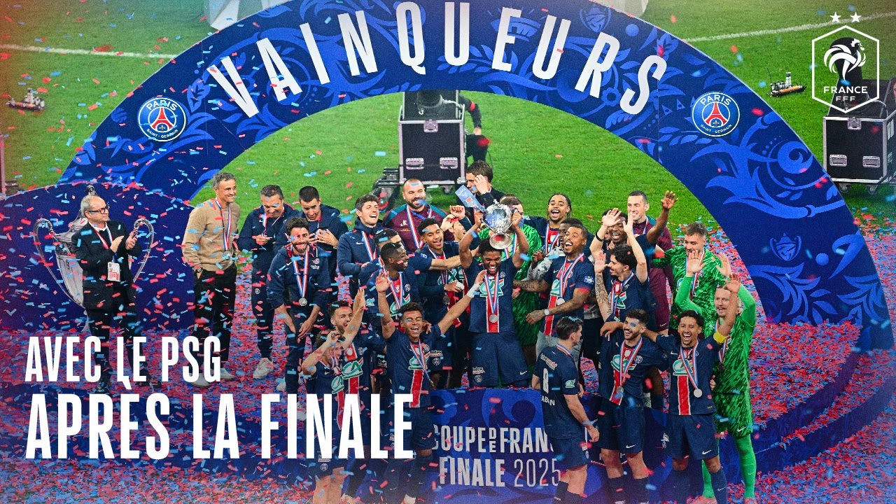 Avec le PSG après la finale de la Coupe de France 2025