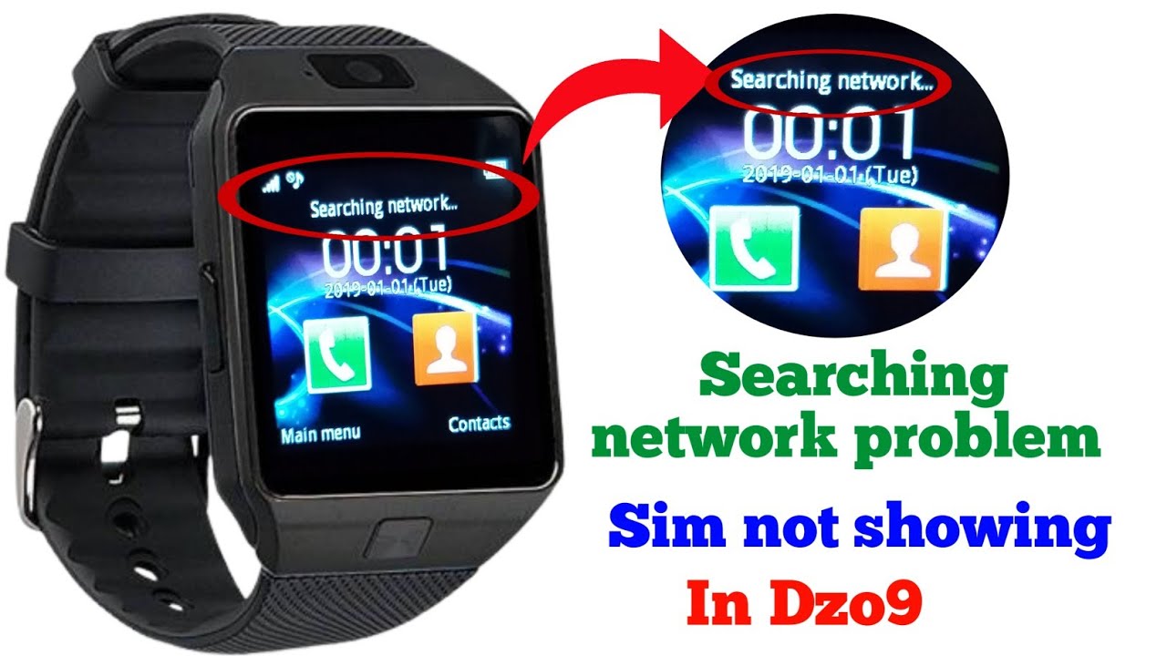 Dzo9 Smartwatch Mai Sim Nahi Show Ho Raha Hai | searching network problem in dzo9 #smartwatchclub