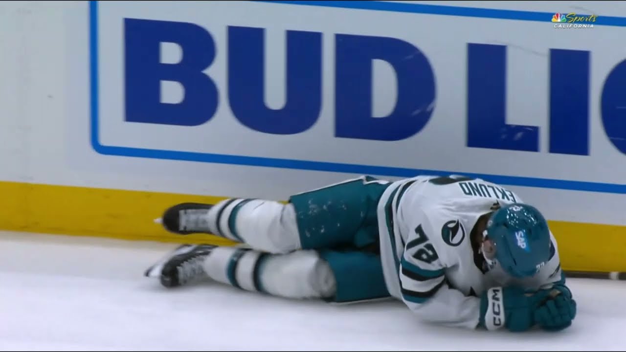 William Eklund Leaks Blood After Taking High-Stick from Kevin Stenlund Utah Hockey Club NHL 1-10-25