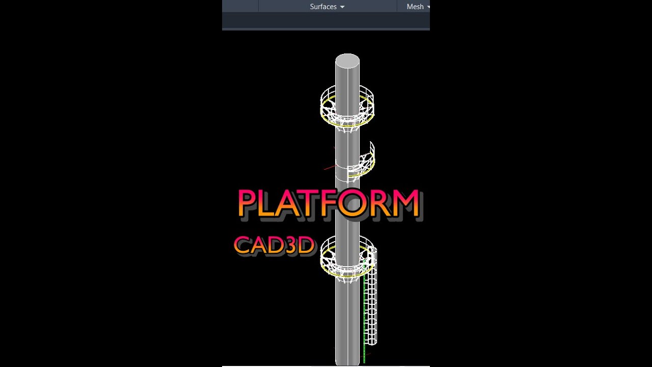 ต่อ : เขียน platform 3D ด้วย AutoCAD3D (ความยาววีดีโอ 17 นาที) by วันชัยติวเตอร์ (อ.วันชัย)