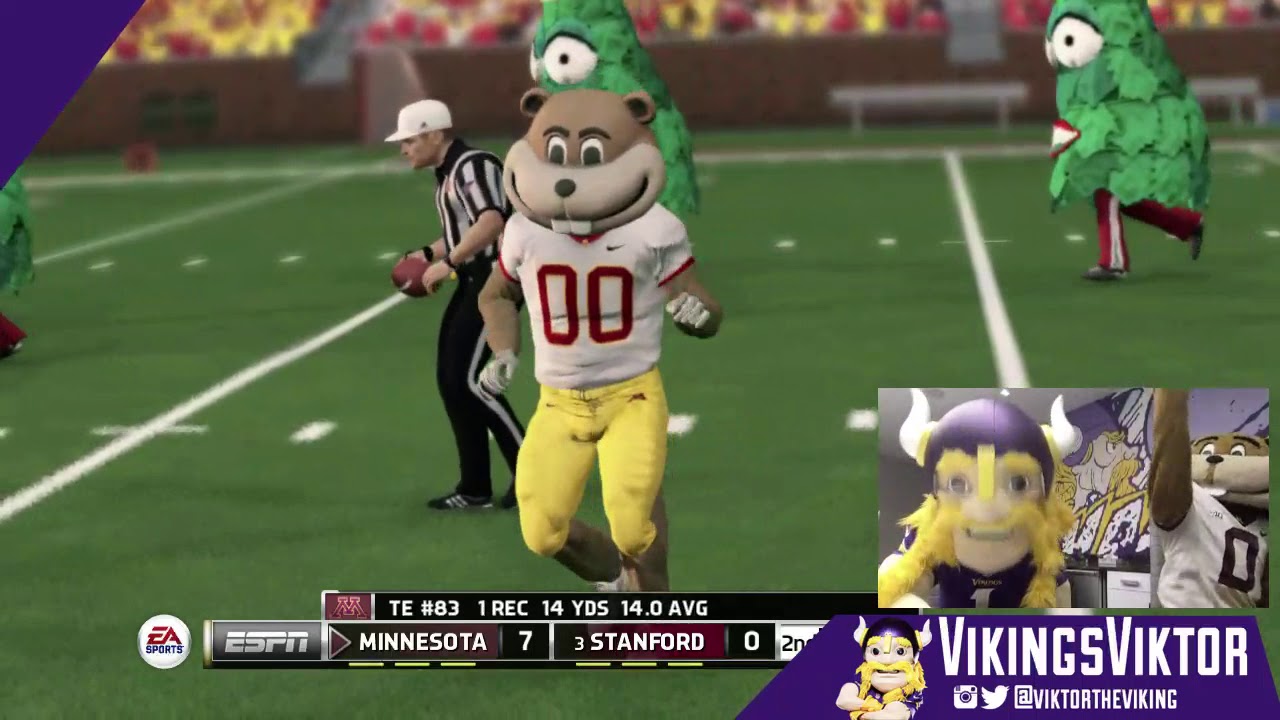 Viktor Viking vs. Goldy Gopher Game 1 (Goldy vs. Trees) NCAA 14