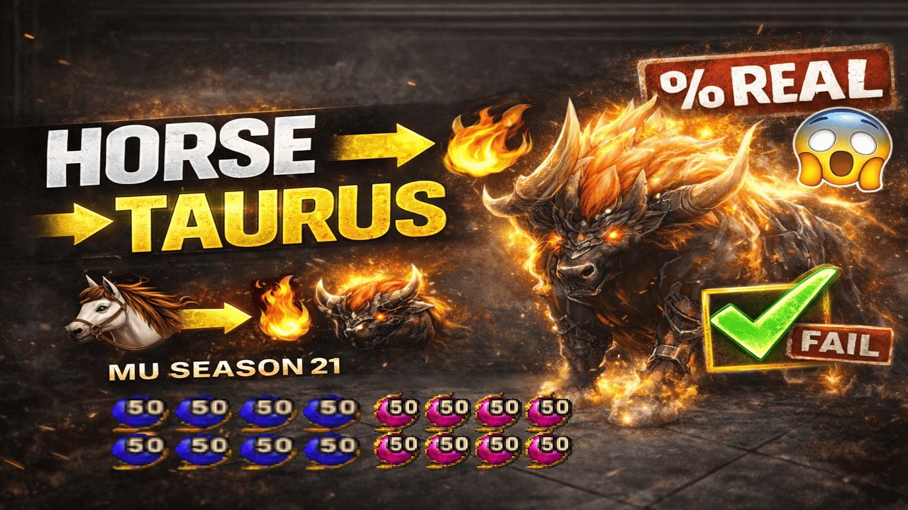 Así Subí mi Montura a Taurus 😱 | Fallos + Éxito | MU Online Season 21