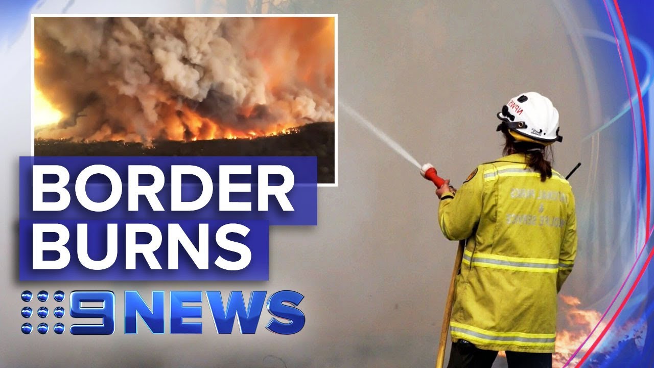Victoria Bushfires: Mega blaze burns along the border | Nine News Australia