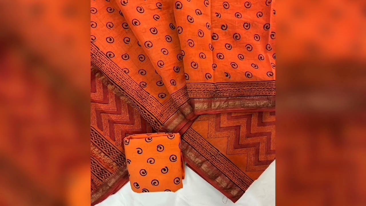 Pure Maheshwari silk suits, pure cotton suits and kota dupatta hand block print By Sunheri fashion 🙏
