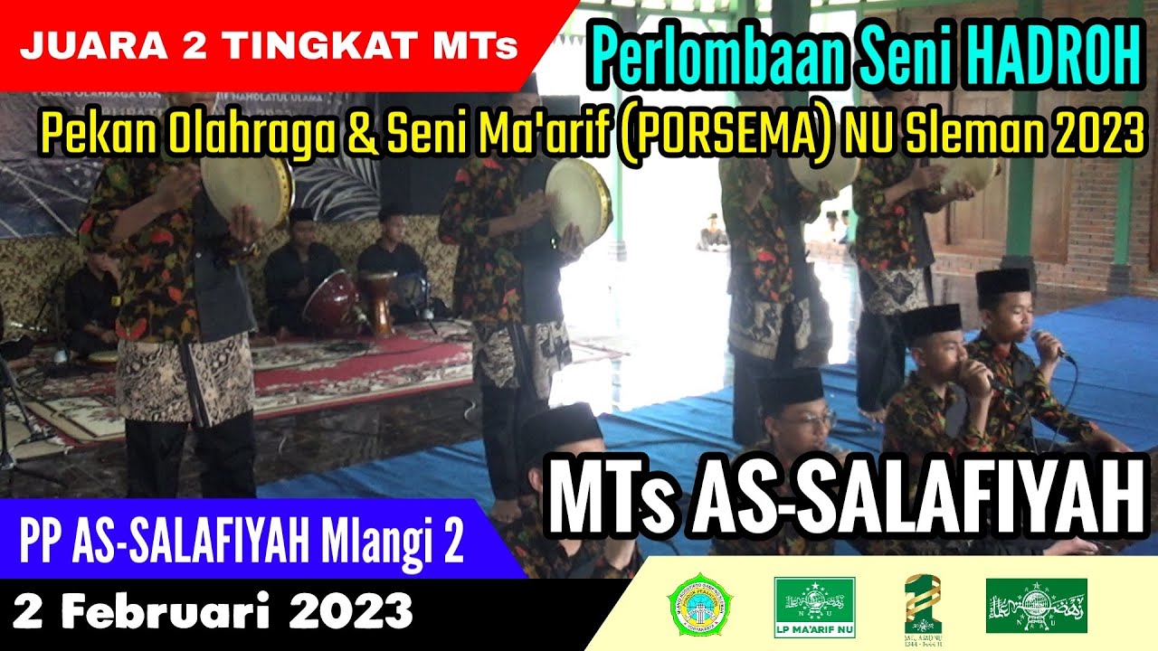 (JUARA 2 MTs) MTs AS-SALAFIYAH - Lomba Hadroh PORSEMA NU 2023