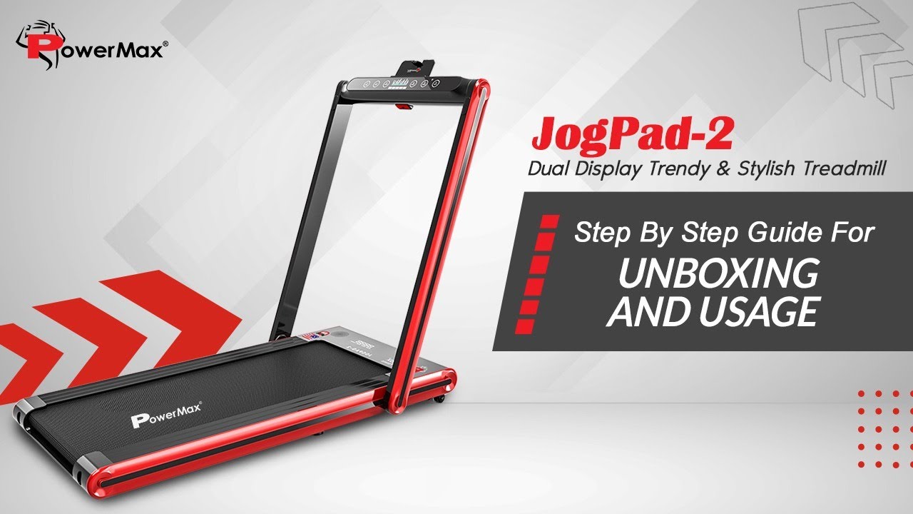 PowerMax Fitness JogPad-2 Touch Screen Dual Display Treadmill [ UNBOXING ]
