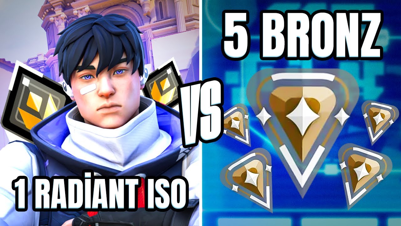 1 RADİANT İSO vs 5 BRONZ! | Valorant