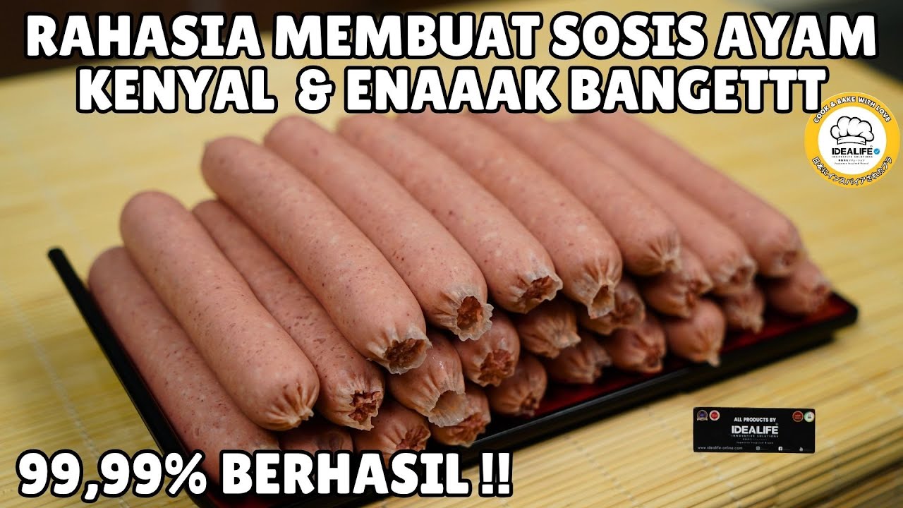 RAHASIA MEMBUAT SOSIS AYAM KENYAL & ENAAAK BANGETTT - 99,999% BERHASIL !!