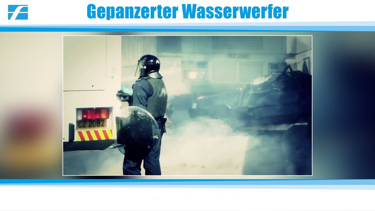 Gepanzerter Wasserwerfer für den zivilen Einsatz – Simulation einer eskalierenden Veranstaltung