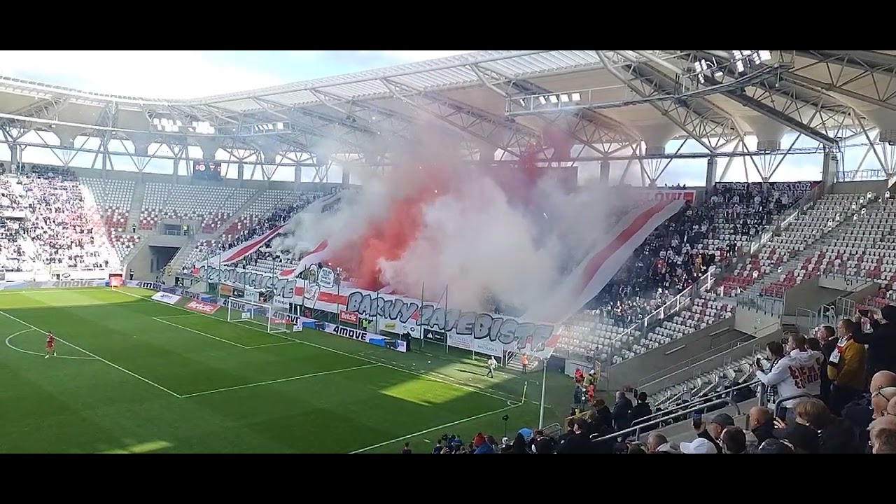 ŁKS Łódź GKS Tychy Oprawa Doping Kibice