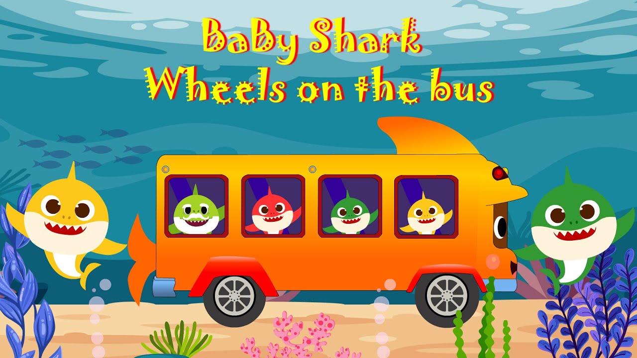 Песенка про акулёнка и колёса на автобусе 🦈🚌 | Детские песни, песенки для малышей и колыбельные