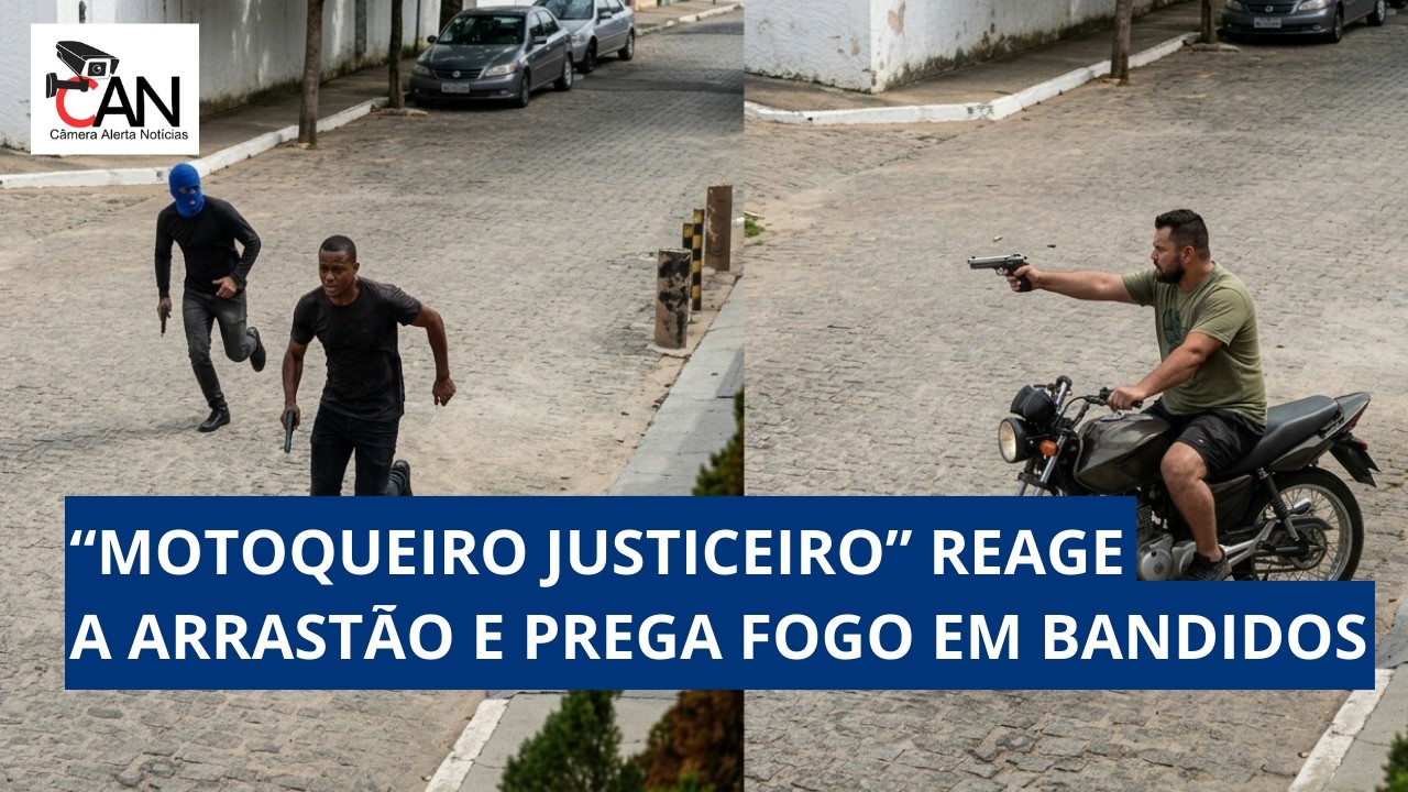 FAROESTE NO SERTÃO: Motoqueiro reage a arrastão e coloca bandidos pra correr