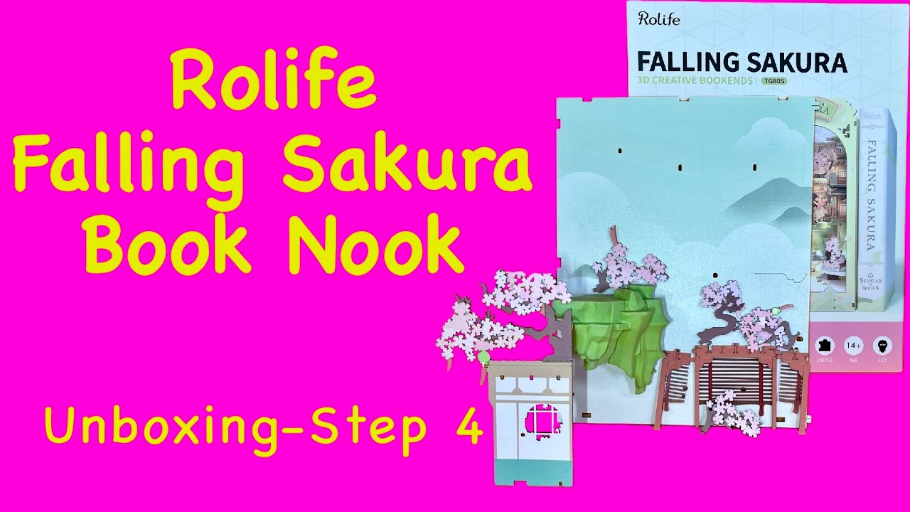Rolife Falling Sakura Book Nook Unboxing-Step 4