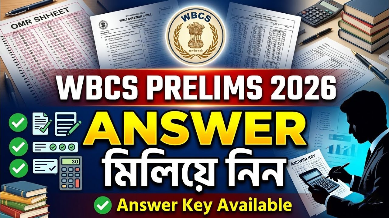 WBCS Prelims 2026 Answer Key | WBCS English Answer Key