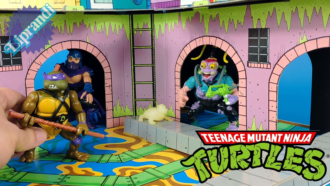 TEENAGE MUTANT NINJA TURTLES BUSY BUILDERS PLAYSET - COLORFORMS 1991 - BACK THEN VINTAGE REVIEW