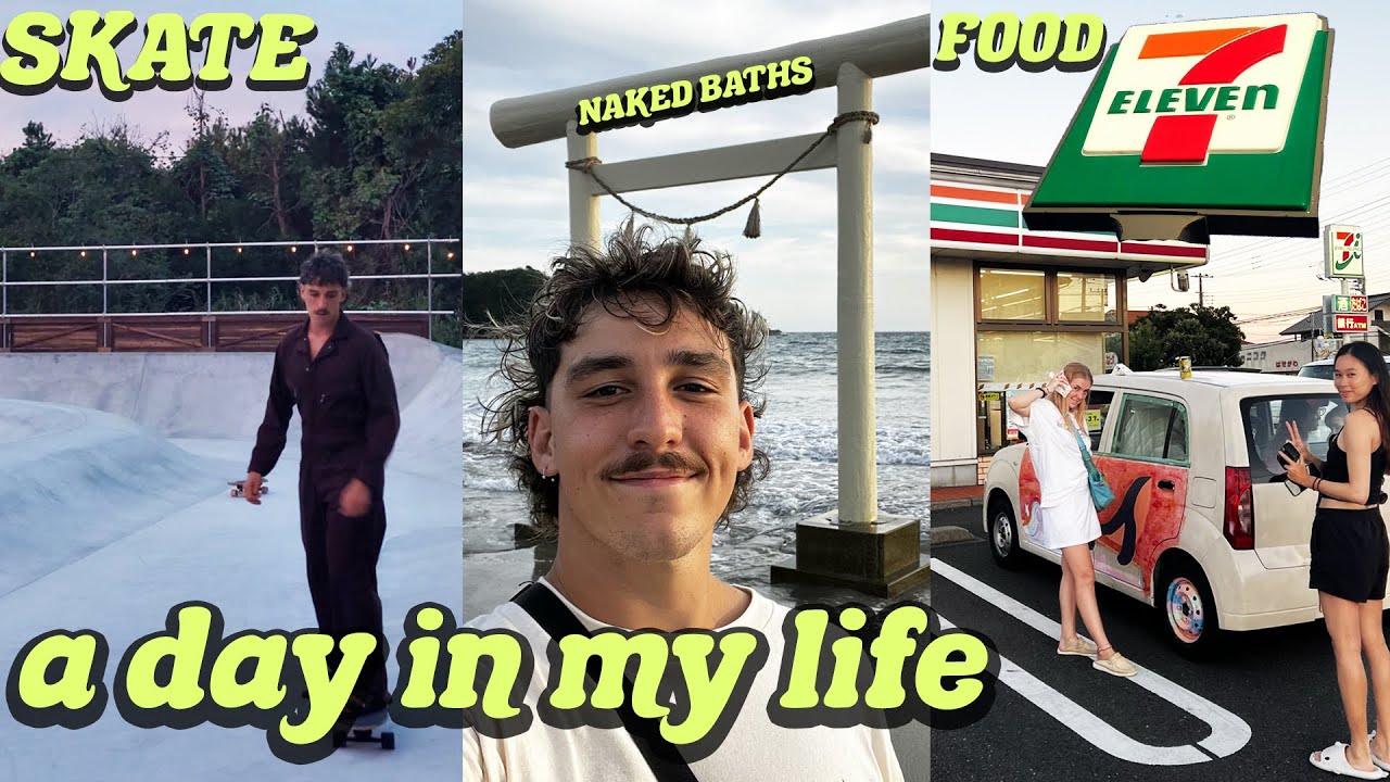 Day In My Life Vlog | volunteering in Japan 🇯🇵 | world packers, skating, onsens, 7-11