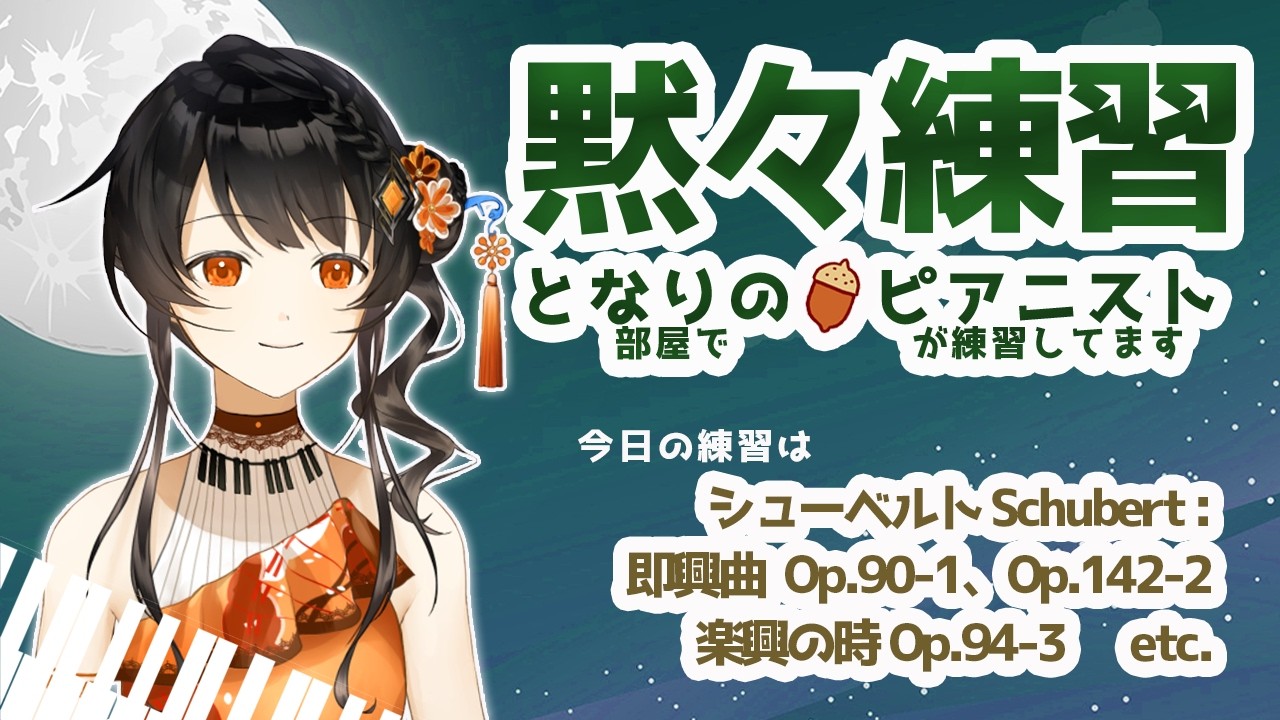 【BGM】ピアニストの黙々練習🎹✨ コメントは休憩中に読みますので、挨拶、質問、応援など何でも書いておいて下さいね🌻 となりの（部屋で）ピアニスト（が練習してます）＃となりのピアニスト #かのにゃーで