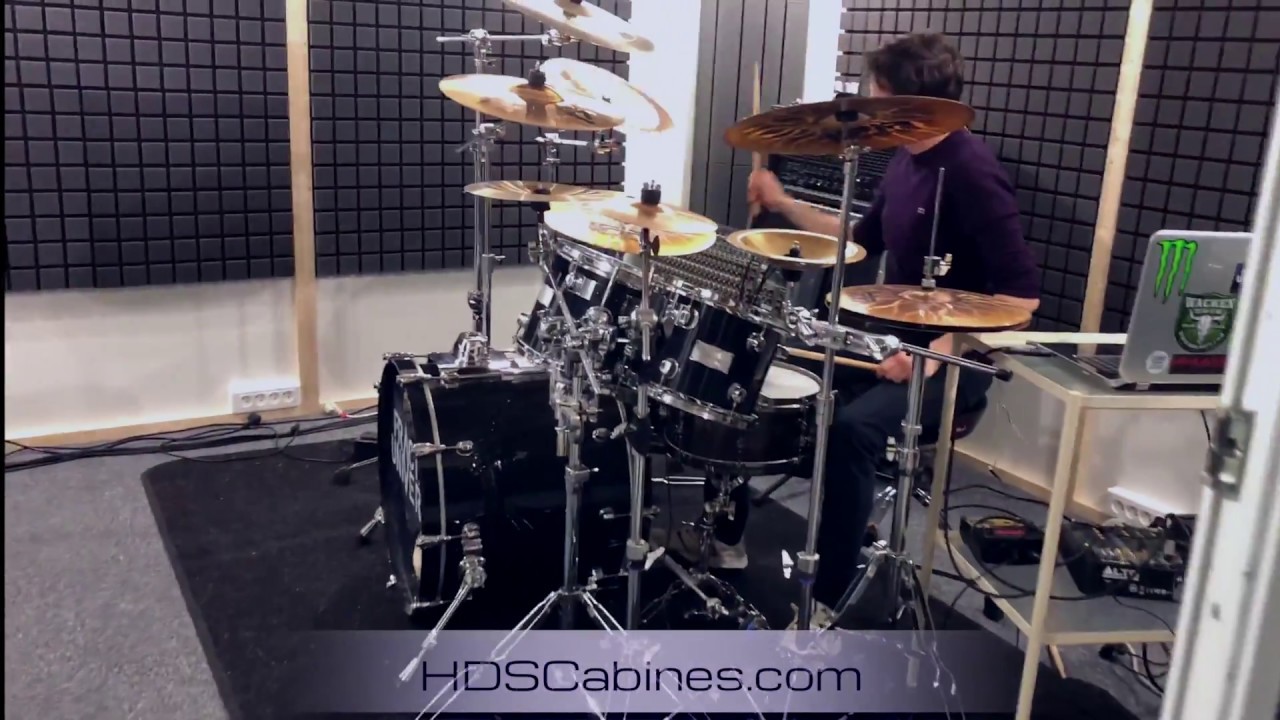 Test isolation batterie – cabine acoustique avec sonomètre – HDS Studios