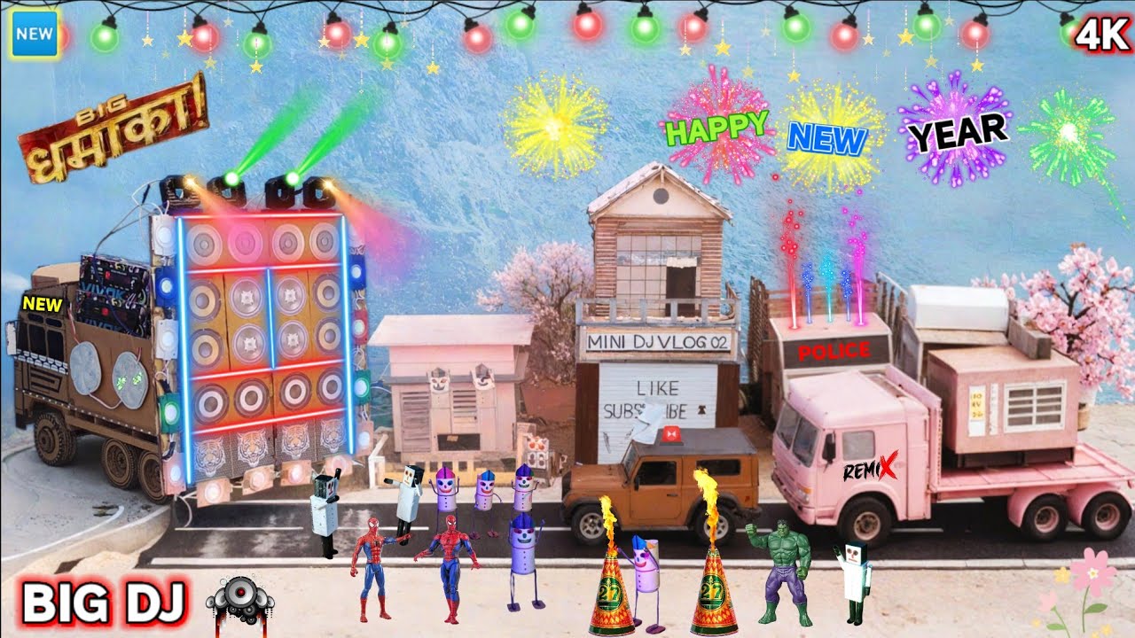 🆕 Mini Dj Truck loading At-New Home by cardboard making dj truck sharpy light big dj setup loading  
