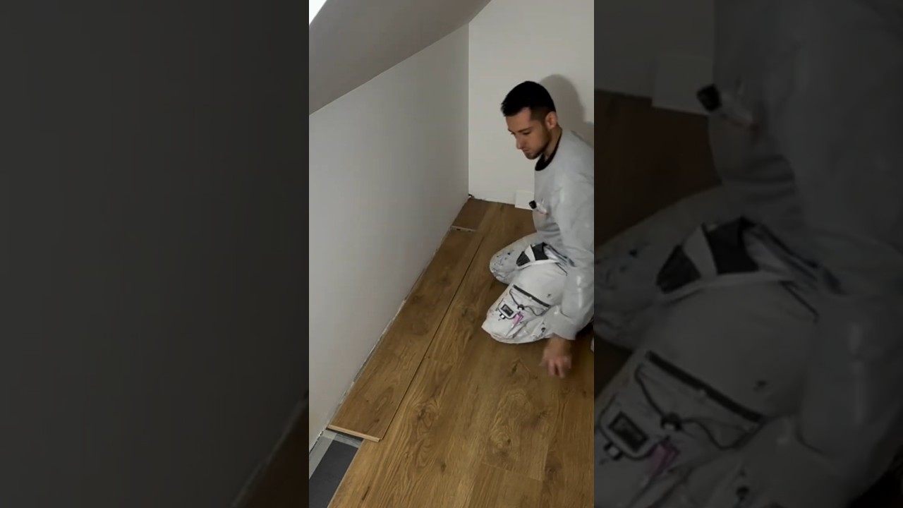 Comment couper La Derni&egrave;re Lame De Parquet |  Derni&egrave;re Coupe Facile San Outils  #floorcovering