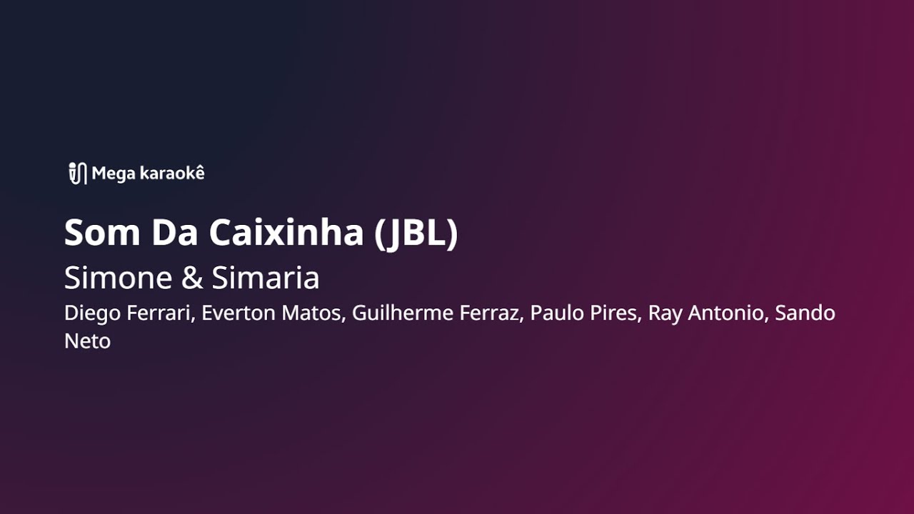 🎤 Som Da Caixinha (JBL) – Simone & Simaria