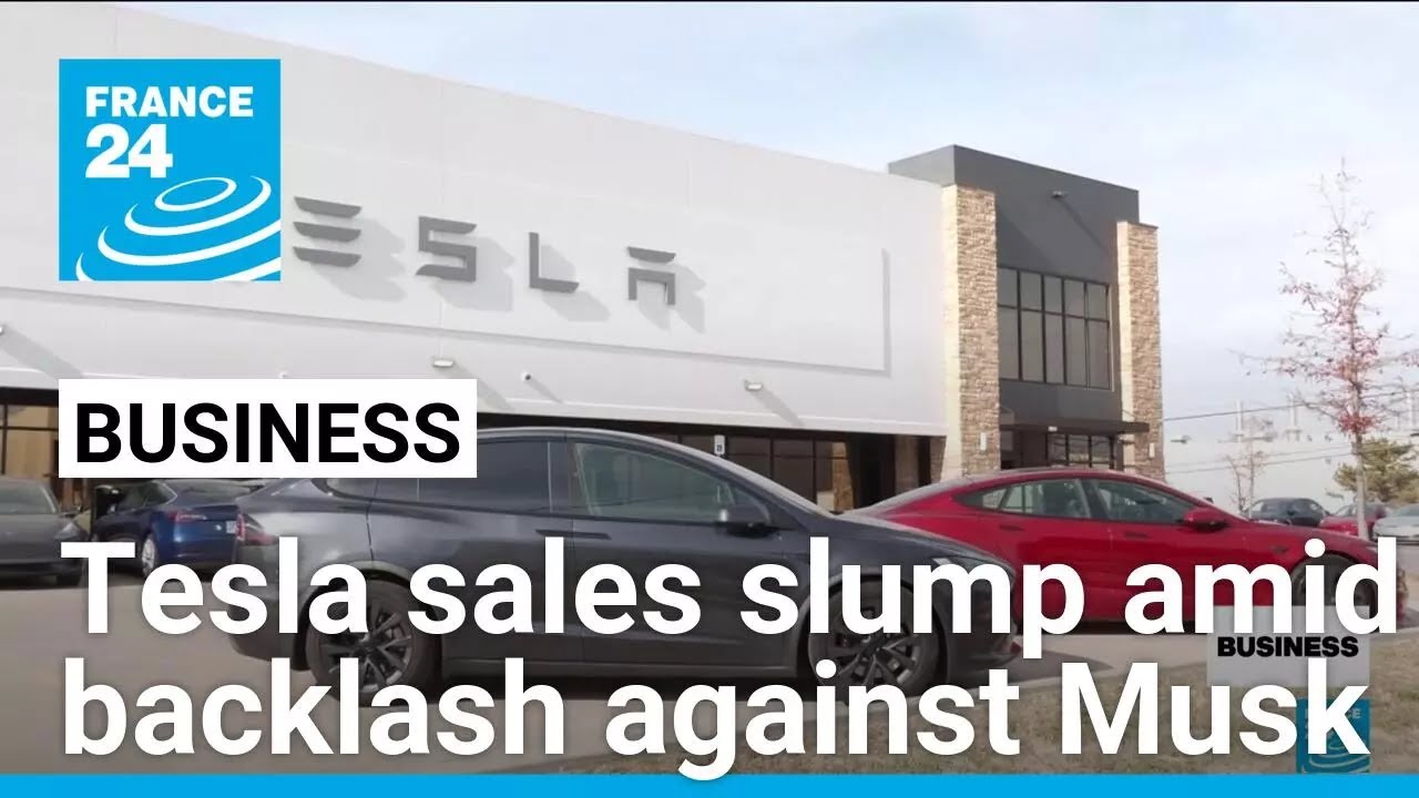 Tesla sales drop sharply in Europe as Elon Musk faces backlash over involvement in politics