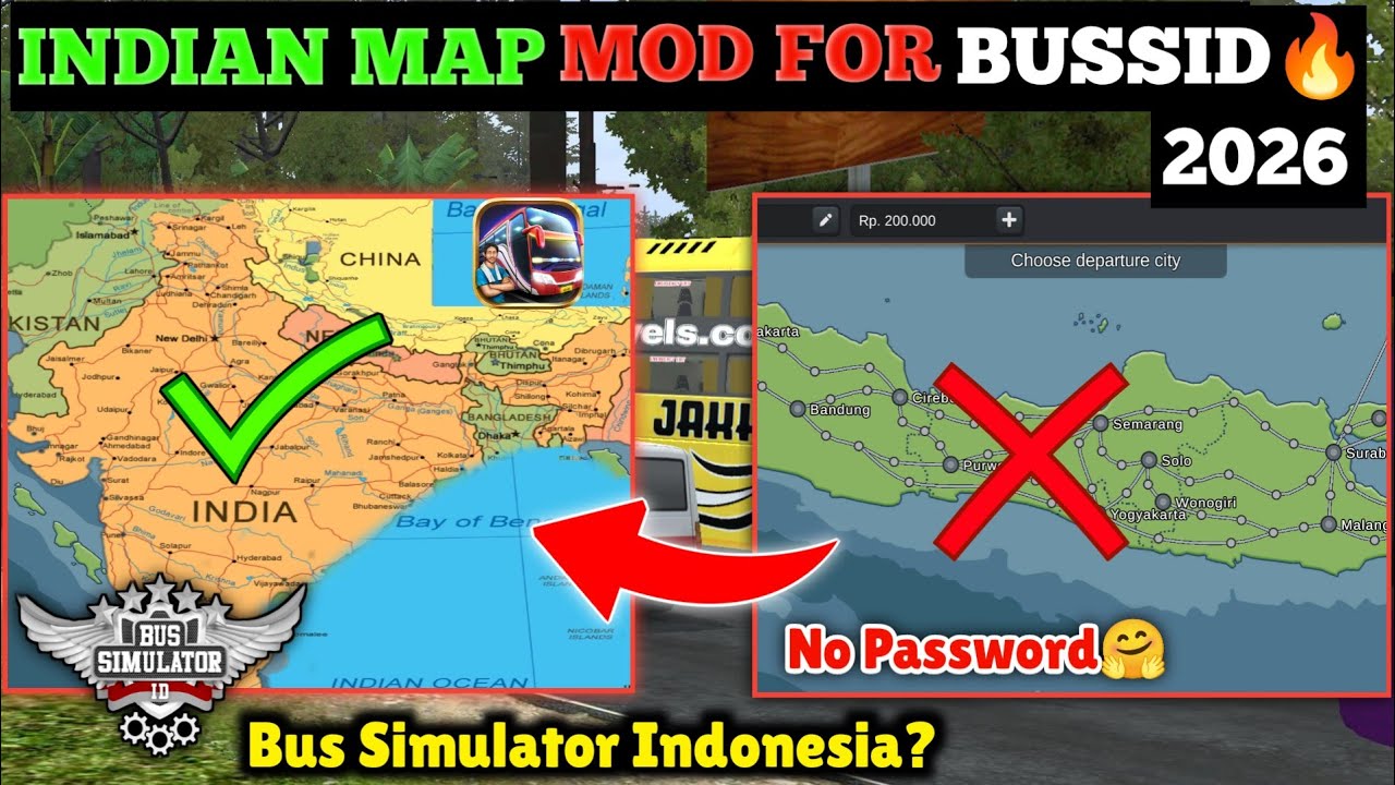 How To Add INDIAN Map In Bus Simulator Indonesia 2026 | Bussid india Map Lagane Ka Tarika