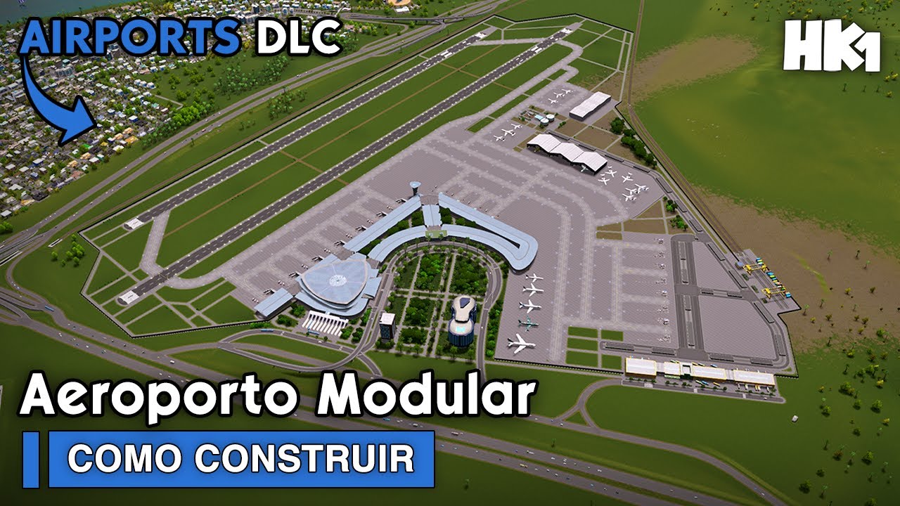 Como Construir um Aeroporto na Nova DLC | Cities: Skylines • Airports Tutorial
