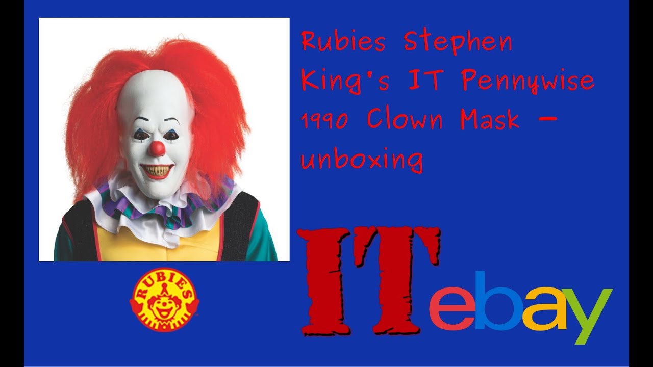 Rubies Stephen King's IT Pennywise 1990 Clown Mask - unboxing