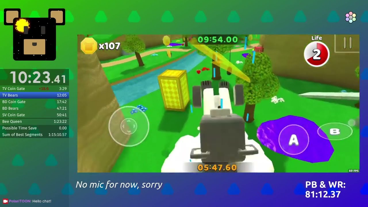 [Former WR] Super Bear Adventure 1.9.9.1 - Minimum A Presses (Classic) in 72:40.00