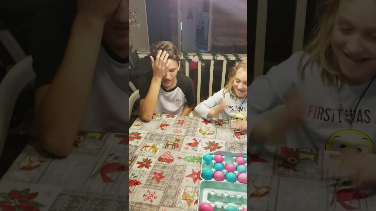 Egg roulette gender reveal- the kids!
