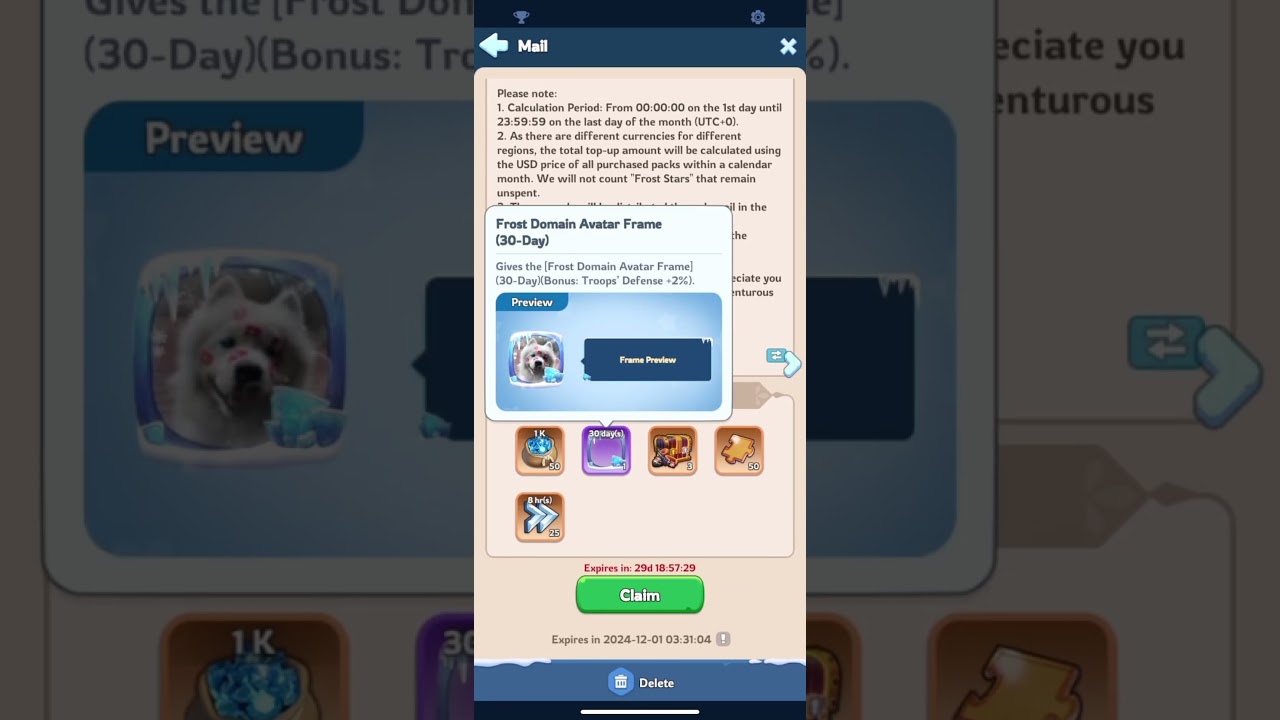 Whiteout Survival Whale Monthly Top-Up Rewards 🐋 