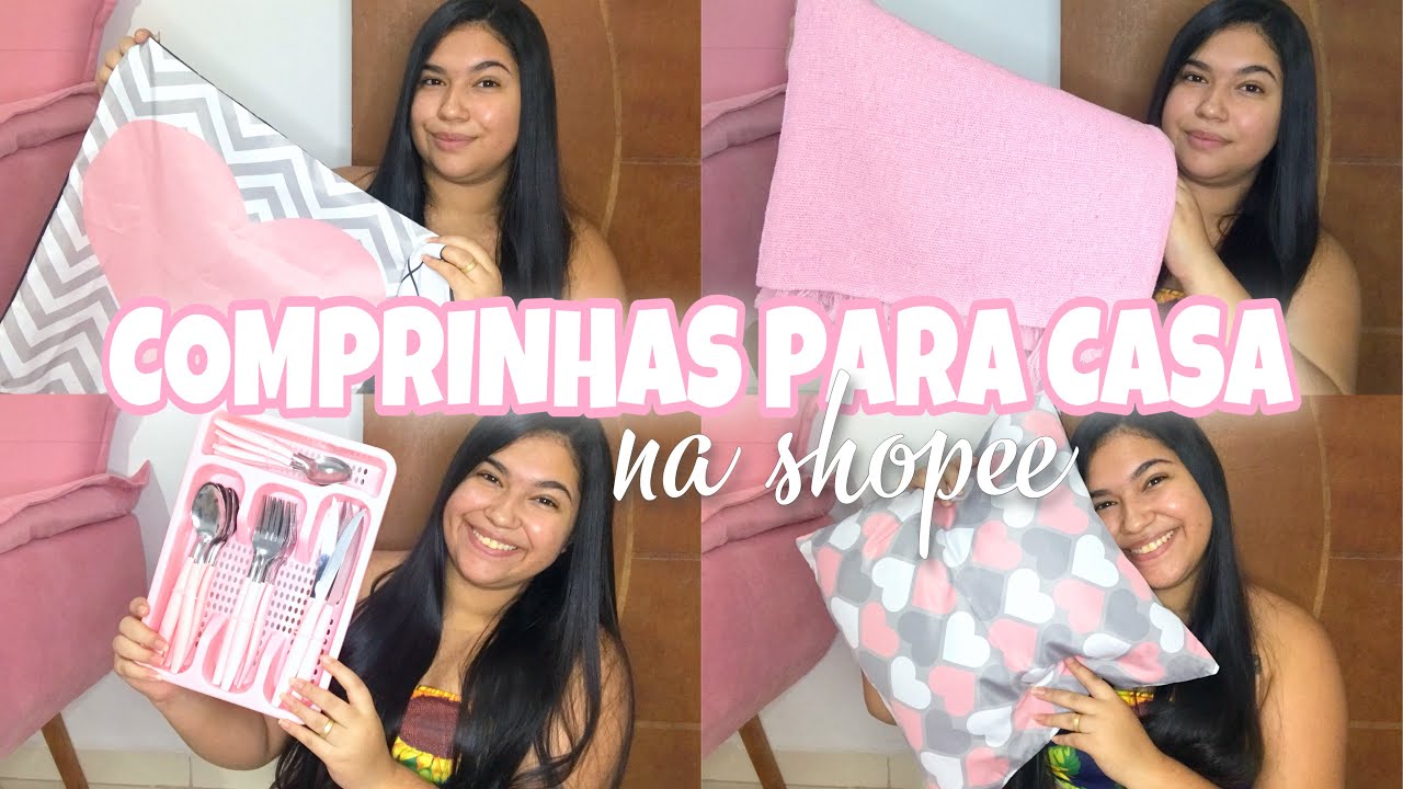COMPRINHAS PARA CASA NA SHOPEE 🏠💖 Tudo rosa ✨